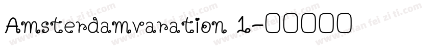 Amsterdamvaration 1字体转换